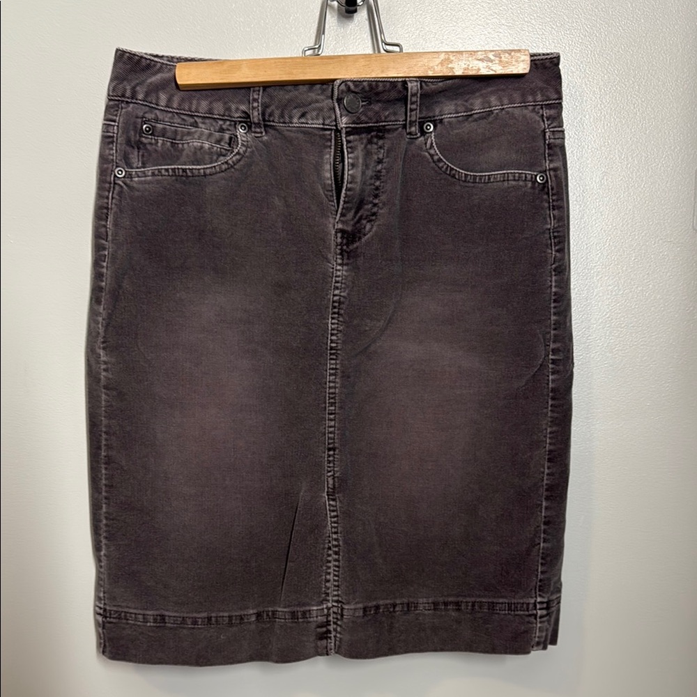 Dark Gray Corduroy Skirt